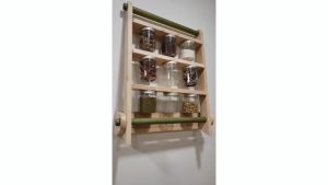RAK BOTOL DINDING ( Wall Mount Pull Down Bottle Rack )