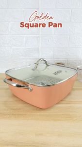 Signora Panci Golden Square Pan Signora Multifungsi / Golden Square Panci Original Bonus Hadiah