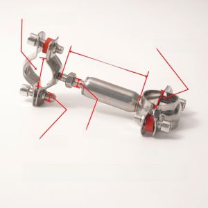 Giá Đỡ Ống Thép Không Gỉ Hai Đầu Điều Chỉnh Hai Lớp Cố Định Ống Cố Định Kẹp Ống Kẹp Ống Hai Ống Cố Định Dụng Cụ Phần Cứng