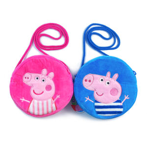 Peppa Pig Anime Plush Bag George Peppa Kindergarten Backpack Cute Cartoon Round Shoulder Bag Coin Purse Kids Birthday Gifts