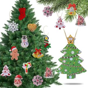 Christmas Decorations Santa Claus Snowman Pendant Christmas Iron Crafts Ornament Xmas Tree Decor New Year Party Gifts Navidad