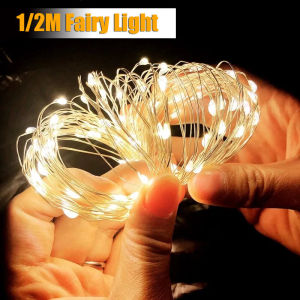 (Battery included)1M 2M String lights Led Christmas Lights Fairy lights Battery Powered Waterproof Led Starry Light String Flashing Copper Light String