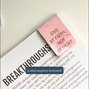 Live by Faith and Not by Sight Magnetic Bookmark | Minimalist Scripture Bookmark | Strong Magnet | 1x3 inches Christian Magnetic Bookmark