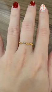 Poh Heng Jewellery 22K Freestyle Ring in Yellow White Gold [Price by weight]