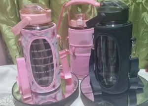 Botol Air Minuman Viral 2000ml Percuma Sarung Botol dan Tali Gantung Botol