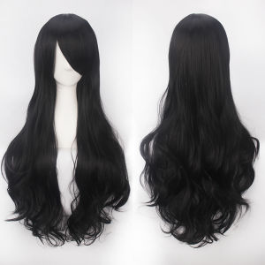 Touba Home 80CM Cosplay Wigs Nữ Dài ROLLA Đa Màu Đen Bạc Xám Trắng Hồng Hạt Đồ Chơi Trò Chơi Phim Hoạt Hình Phụ Kiện Trang Phục
