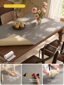 LORiCA | Waterproof and Greaseproof No-Wash Table Mat Luxurious Look Leather