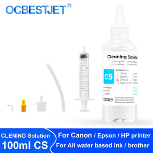100ml Cleaning Solution Liquid Water-based Ink Printhead Cleaner Dye/Pigment/Sublimation Ink For Epson/HP/Canon/Brother Printer