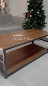 Center Coffee Table Oak Wood Finish TV Stand 2/3Layer Table Simple Modern with StorageWood and Metal Table For Living RoombedroomApartment Center Table