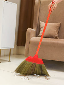 Natural Plant Broom Handmade Old Style Soft Hair Broom No Hair Stick No Static Electricity Dust Cleaning Tool for Home Use