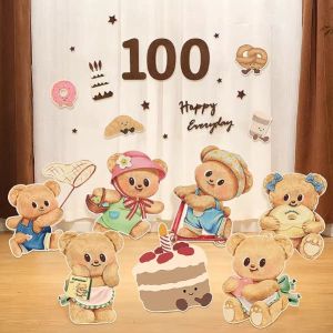 QIANHUAJIAN | Butter Bear Theme Babys 1st Birthday Party Decoration KT Board