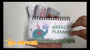 【📣SG Seller】PP Waterproof Cover Weekly Planner Desk Pad Cute Spiral Weekly Schedule Book / To-Do List Notebook