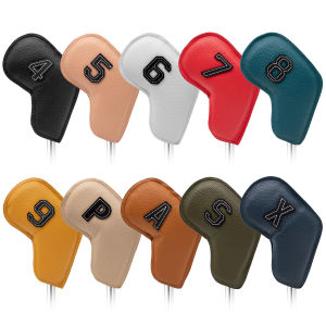 Golf Iron Head Covers Oil Edge Factory Price Golf Club HeadCovers Wedge Club Head covers 10pcs