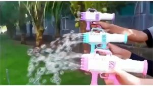 Bubble gun bazooka mainan anak tembakan gelembung sabun basoka elektrik machine gun