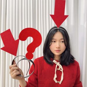 Funny Red Arrow Hair Hoop Question Mark Head Hoop Creative Headband Women Hair Accessories