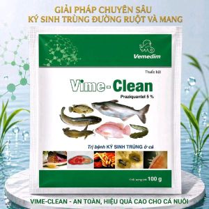 Vemedim Vime-Clean 100g - Hỗ Trợ Giảm Sán Lá Rận Cá Ký Sinh Trùng Giúp Cá Lươn Ếch Khỏe Mạnh