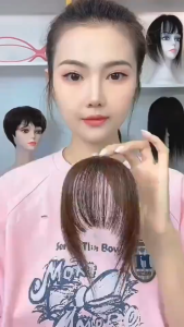 Natural Looking Fake Bangs Hairpiece Invisible Air Fringe Lightweight For Women
