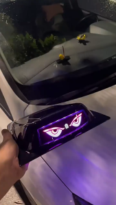 Chicmine Solar Demon Eye LED Car Window Light Waterproof Dynamic Devil Eyes Lamp with Motion Sensor USB Wireless Rear Window Decor for SUV Truck