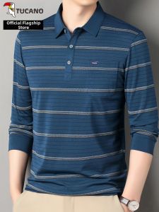 TUCANO | Middle-aged Men Striped Polo Shirt Spring Autumn