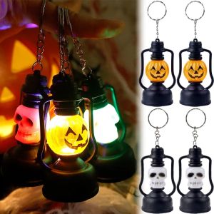 1/2Pcs Mini Halloween  Keychain Lights LED Hanging Candle Light Halloween Party Home Decor Props