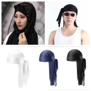 Durag Kepala/Bandana Durag Ekor Panjang/Ikat Kepala Breathable Hip Hop Topi Du-Rag Kondusif untuk berkendara pelindung sinar matahari
