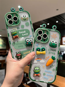 Transparent Frog Ear Doll Phone Case for iPhone 15 14 pro Max 13 12 Couple 11 Women 16 pro Cartoon 17 Air Fun New 8 plus Korean Ins Style