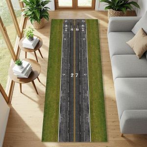 Runway Runner Rug Childrens Warm Climbing Mat Terminal Racing Runway Carpet Living Room Bedroom Home Decoration