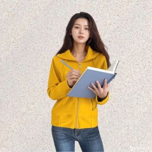 [HCM]Áo Khoác Nữ 6 Túi Cao Cấp Logo Thêu Bút Chì