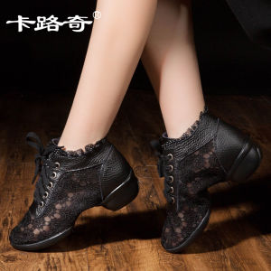 Card Lucci Square Dance Womens Shoes Summer New Arrival Leather Dance Shoes Womens Modern Lightweight Soft Sole All Year Round Dancing Shoes