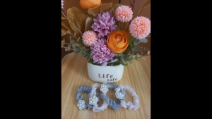 2PCS/SET Fashionable Light Luxury Summer Colorful Organza Pearl Flower Hair