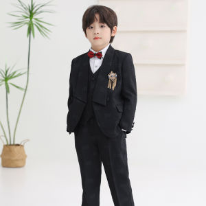 9Sbird 3PCS Suit Set For Boy Fashion Show Performance Host Piano Formal Dress Birthday Prom Children Blazer