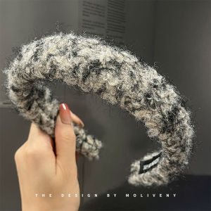 เครื่องประดับผมผ้าขนสัตว์แบบสวมสำหรับผู้หญิง ทรงสูง ฤดูใบไม้ร่วง/ฤดูหนาว ไปเที่ยวกลางแจ้ง หลากหลายสไตล์ ที่คาดผมแบบอเนกประสงค์