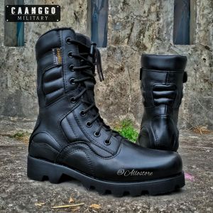Sepatu pdl TNI POLRI POLISI BRIMOB pdl SATPAM POL PP terlaris sepatu pdl kulit caanggo militery