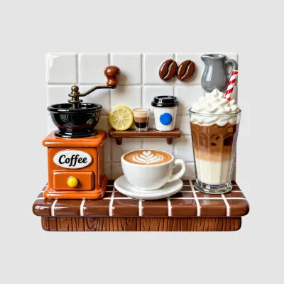 Coffee Theme 3D Resin Fridge Magnet Souvenir