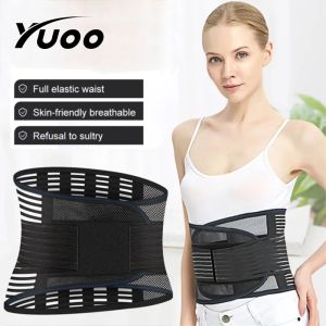 YUOO Adjustable Lumbar Back Support Waist Trimmer For Women Men Fitness Sports Back Pain Reliever And Injury Prevention Back Brace Lumbar Support