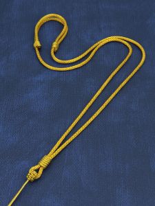 Adjustable Gold Jade Pendant Cord Necklace Handmade Woven Rope Bracelet  out Winter Collection Fashion Jewelry Accessory