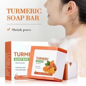 Natural Turmeric Soap Body Cleaning Lightening Dark Underarm Leg Bath Cleansers Brightening Face  Soap Tender Skin Care Beauty