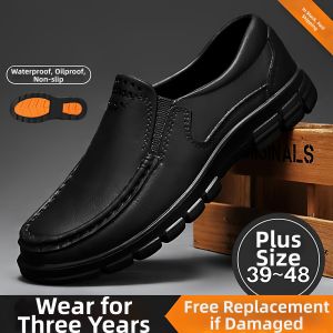 TIANZHENTONGXIU | Anti-slip Waterproof Breathable Wear-resistant Chef Shoes Black