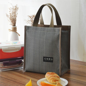 Lunch Box Bag Portable Handbag Bento Bag Insulated Student Thermal Bag Office Workers Carry Meal Bag Nordic Style Handbag