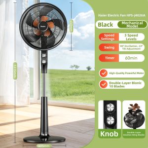 Haier | Bluetooth AI Voice Controlled Quiet Bedroom Standing Fan