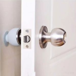 Heeman4u Silicone Cup Door Knob Covers Soft Rubber Door Handle Stopper Wall Protector Silent Anti Hit Bumper Padsilikon cawan pintu pintu meliputi pintu getah lembut mengendalikan penyumbat dinding pelindung senyap Anti memukul Bumper Pad硅胶杯门把手盖软橡胶门把手限位