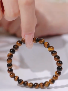 Vòng Tay Phong Thuỷ Đá Thạch Anh Mắt Hổ Màu Vàng Nâu - Trang Sức Phong Thuỷ PAG