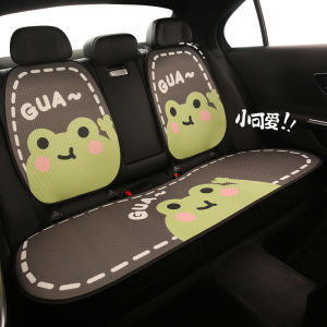Universal Four Seasons Cartoon Car Seat Cushion Half Wrap Single Main Driver Seat Cover for Various Car Models Comfortable Automobile Seat Pad