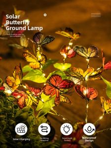 ANQIYUE | Waterproof Solar Butterfly Simulation Outdoor Light