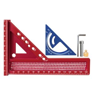 FNICEL | 2-in-1 Carpentry Set Square and Small Triangle Ruler Combination Set - 3D Multi-Angle Framing Square Protractor Rafter Square