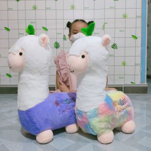 Gấu bông lạc đà thú bông lạc đà Alpaca vải lông mịn nhiều màu mẫu mới gối ôm ngủ cute cho bé