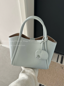 ROSSY BAG Large Capacity Leather Bucket Handbag Womens Crossbody Satchel Soft Tanned Leather Korean Style Daily Match