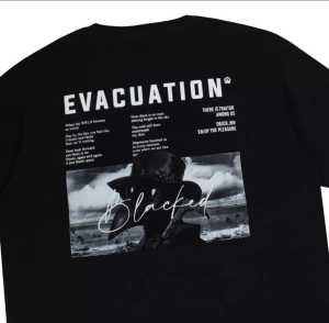 Dobujack Tshirt Evacuation Black- Hitam/Kaos Pria distro terlaris /baju distro/kaos dobujack