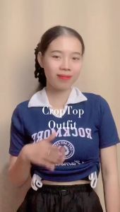 Crop Wanita Serut Rock Moore (LD 88PJ 43) penta34