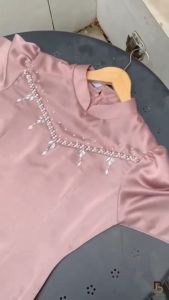 Setelan Baju Kurung Rok Modern Payet Kebaya Kondangan Polos FAYRA